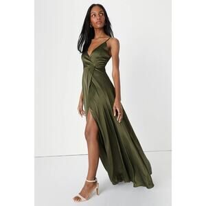 Lulu's Olive Green Maxi Dress